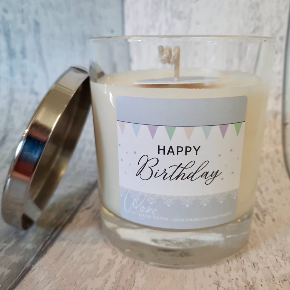 Happy Birthday Soy Wax Candle | choose your fragrance