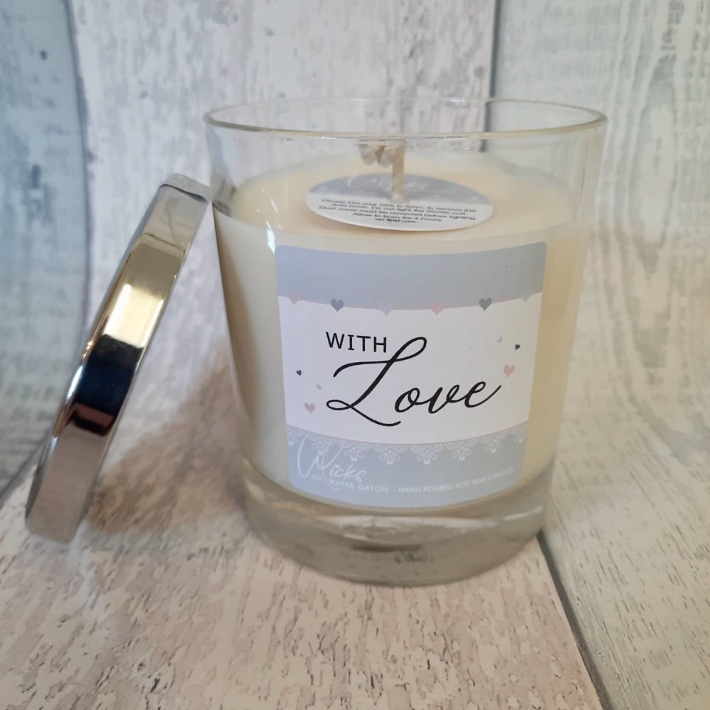 With Love Soy Wax Candle | choose your fragrance