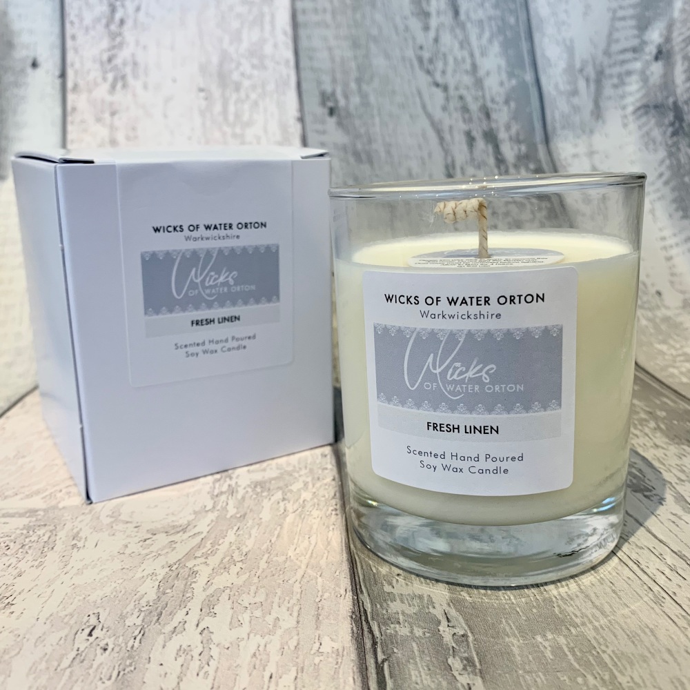 Fresh Linen Natural Soy Candle 200g
