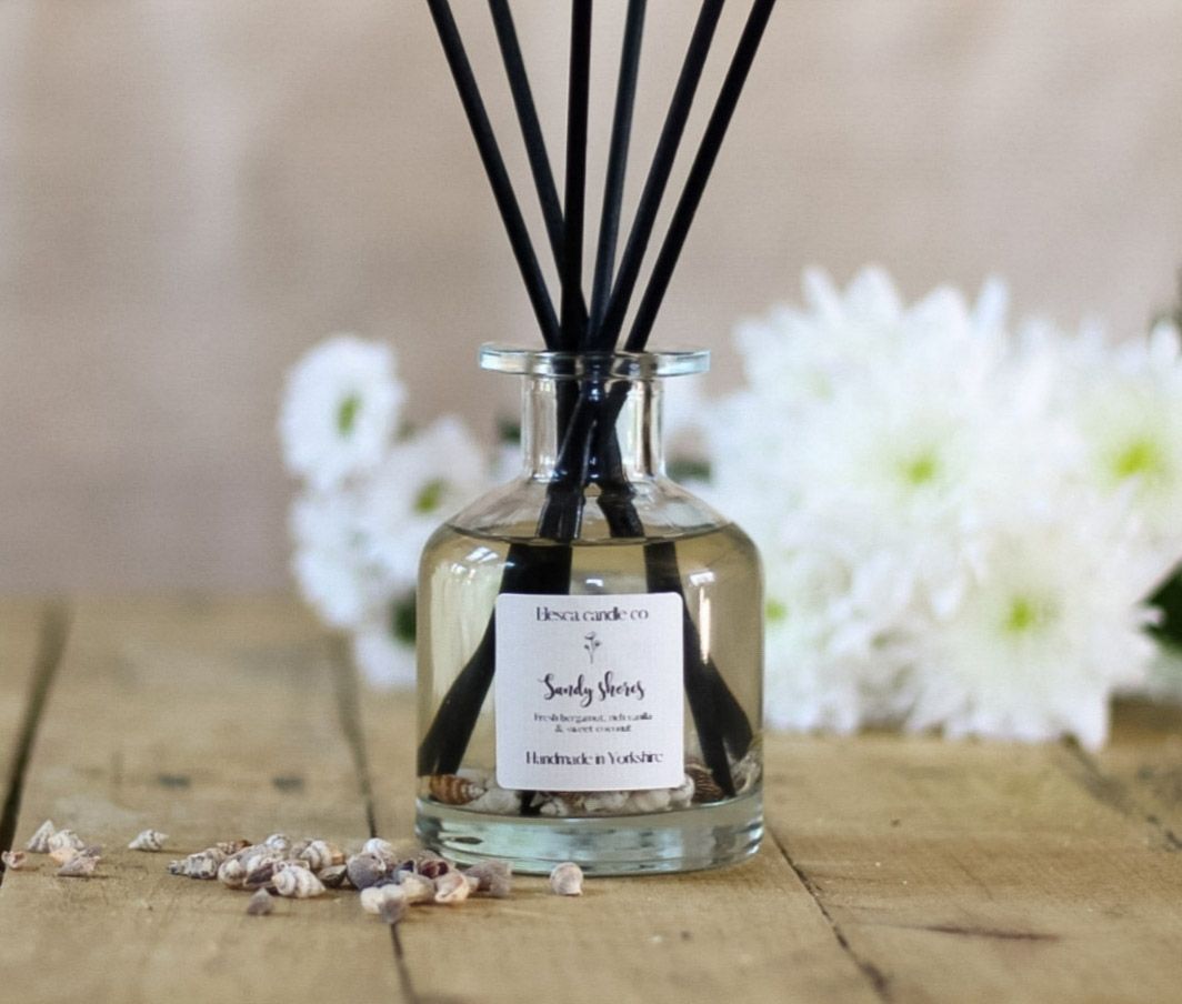 Sandy shores reed diffuser with seashells 