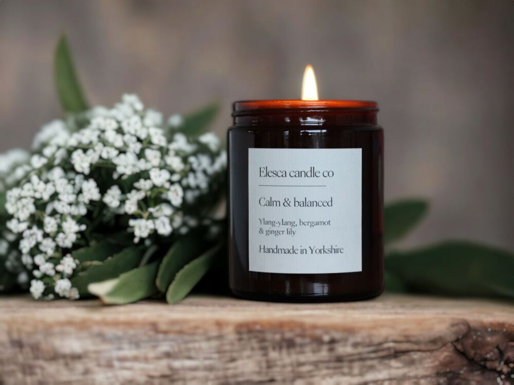 Calm & balanced essential oil candle