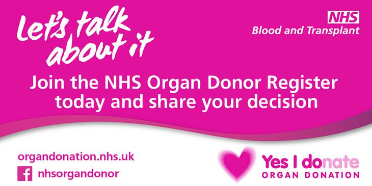 Join the NHS Organ Donor Register today - link to NHS website