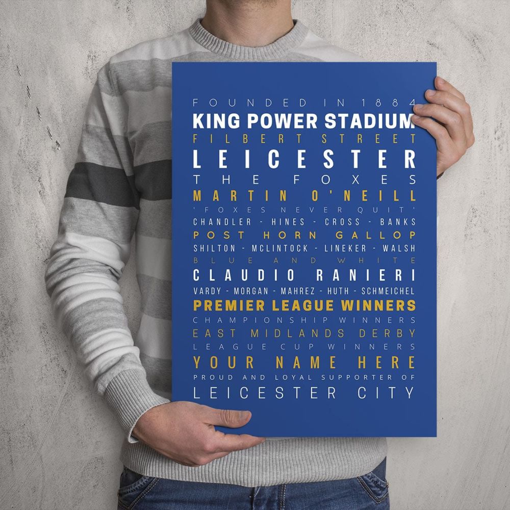 A3 - My Leicester City FC Memories Football Print