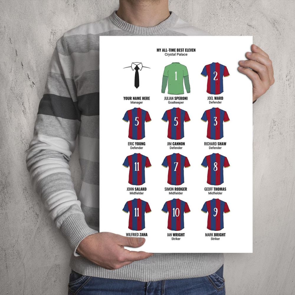 A3 - My Crystal Palace FC All-Time Eleven Football Print