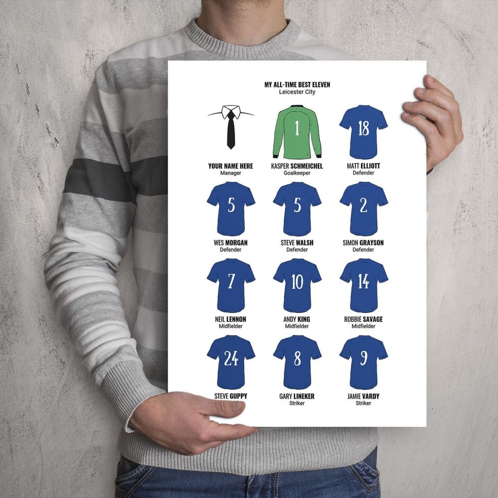A3 - My Leicester City FC All-Time Eleven Football Print