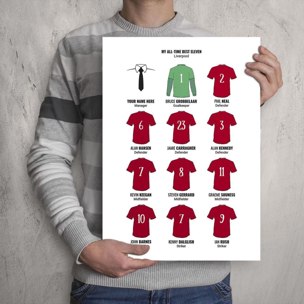 My Liverpool FC All-Time Eleven Football Print