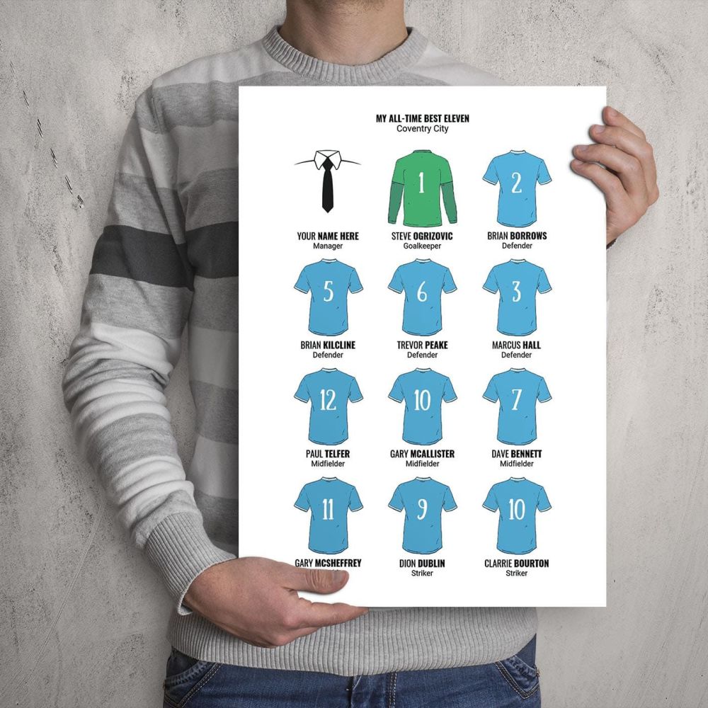 A3 - My Coventry City FC All-Time Eleven Football Print