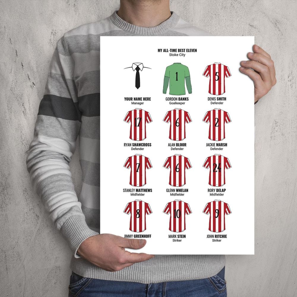My Stoke City FC All-Time Eleven Football Print