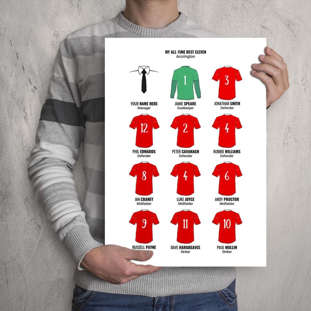 My Accrington Stanley FC All-Time Eleven Football Print