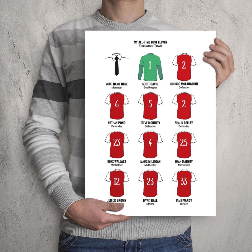My Fleetwood Town FC All-Time Eleven Football Print