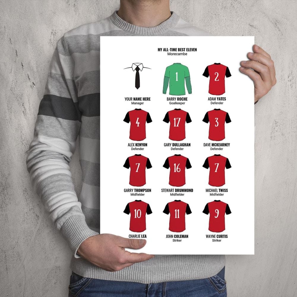 My Morecambe FC All-Time Eleven Football Print