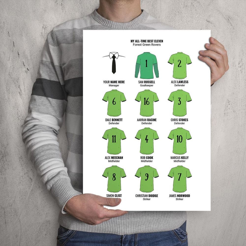 My Forest Green Rovers FC All-Time Eleven Football Print