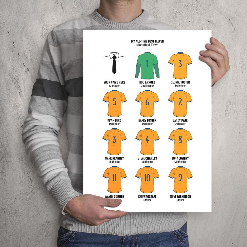 My Mansfield Town FC All-Time Eleven Football Print