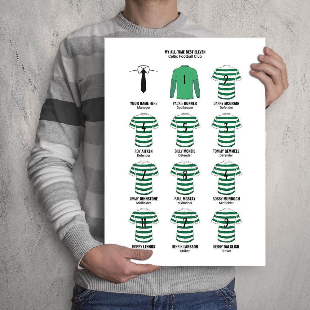 My Celtic FC All-Time Eleven Football Print