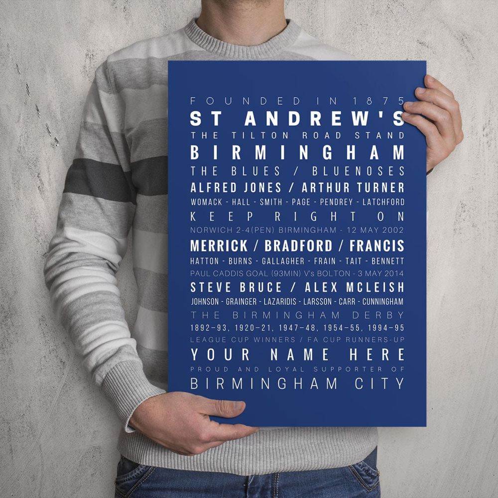 My Birmingham City FC Memories Football Print