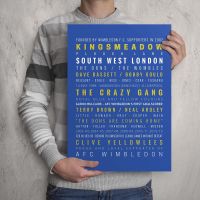 My AFC Wimbledon Memories Football Print