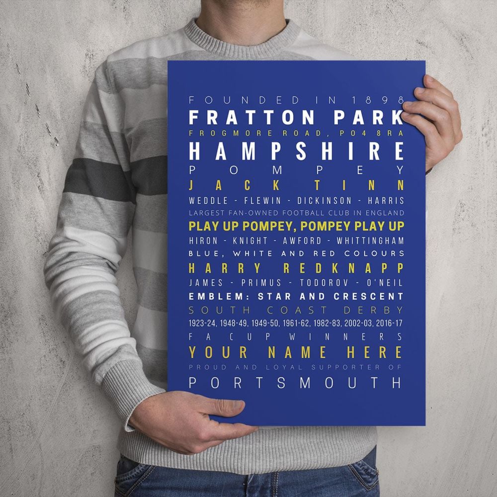 A3 - My Portsmouth FC Memories Football Print