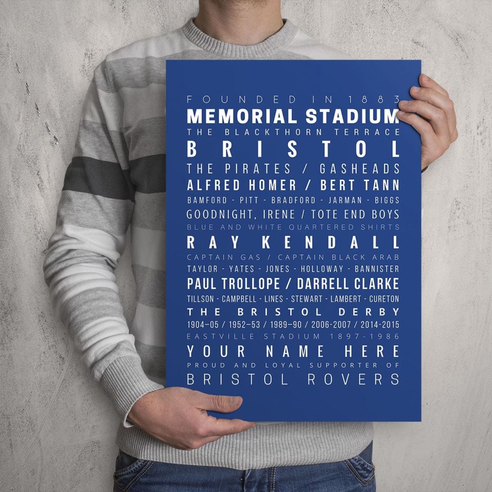 A3 - My Bristol Rovers FC Memories Football Print