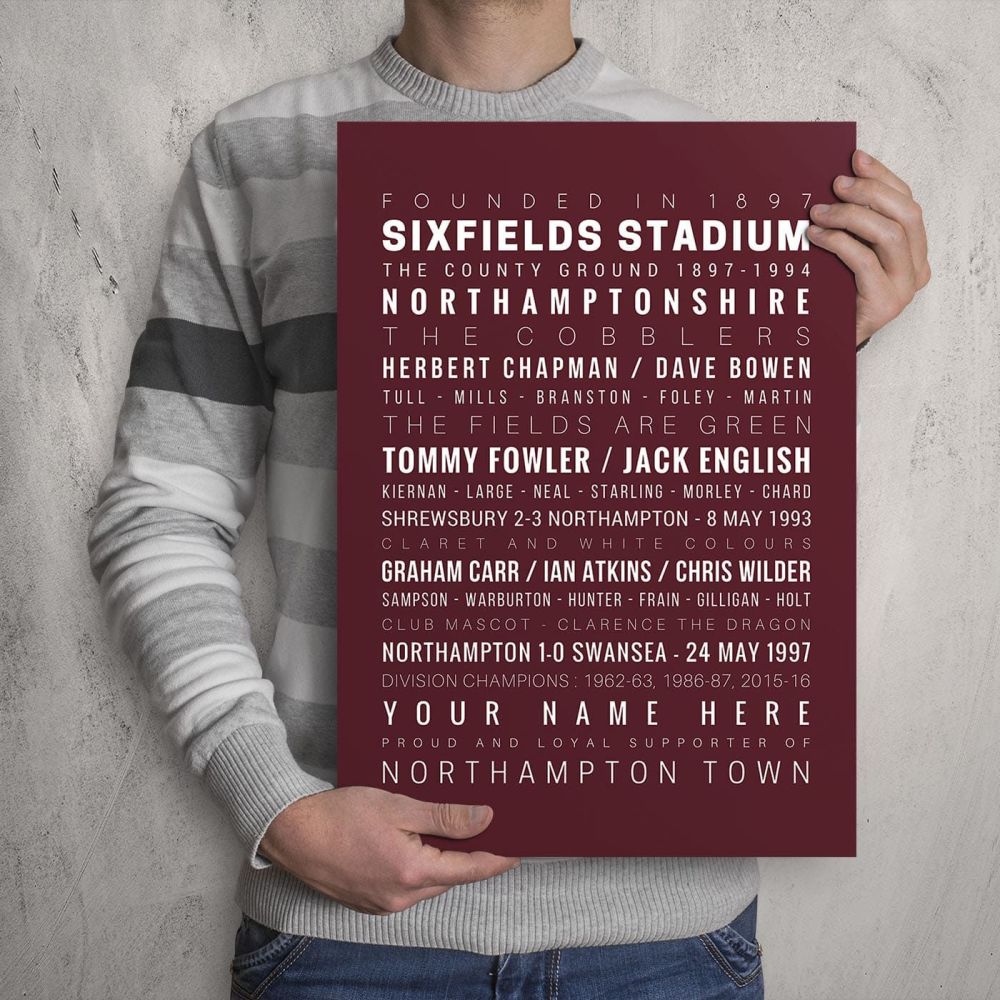 My Northampton Town FC Memories Football Print