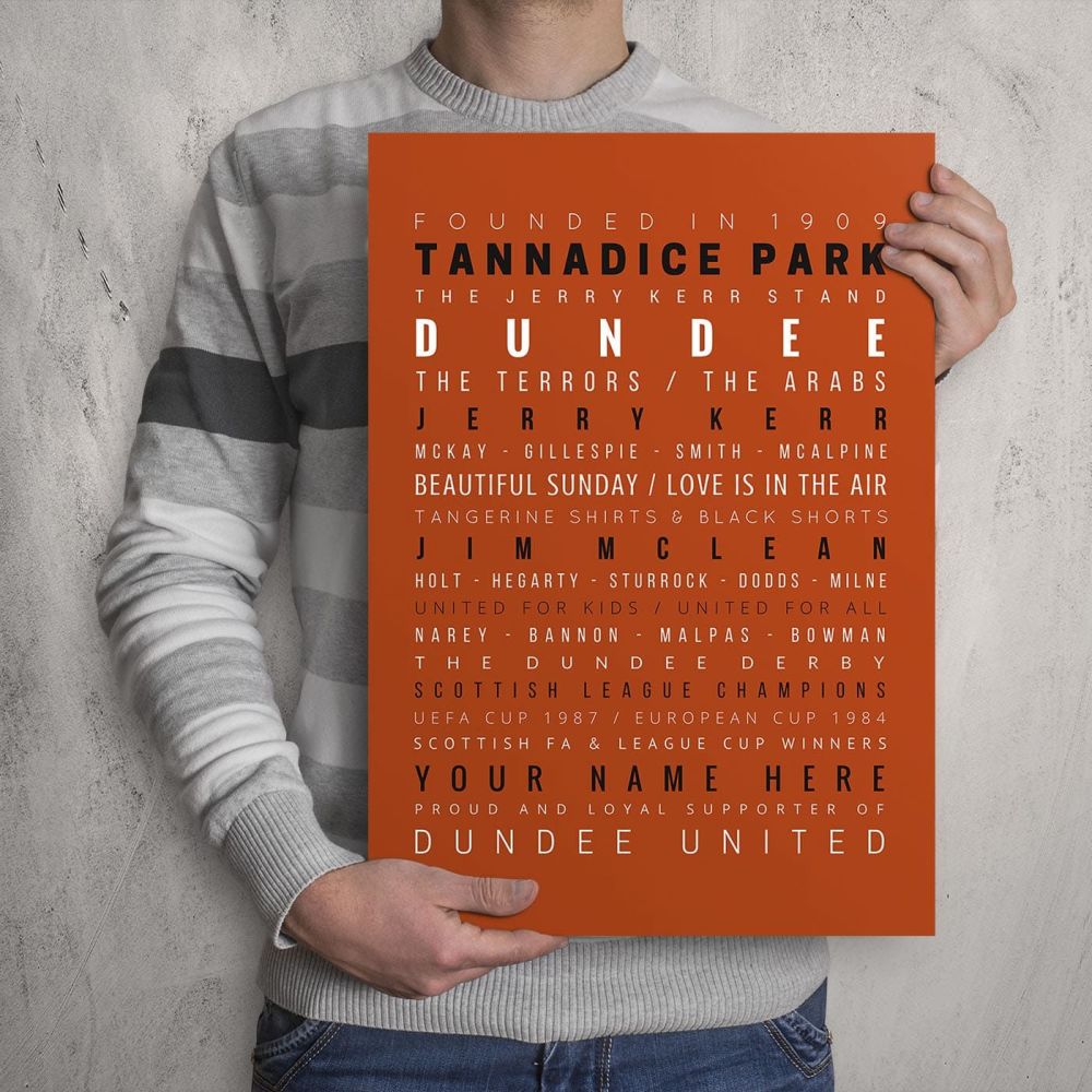A3 - My Dundee United FC Memories Football Print