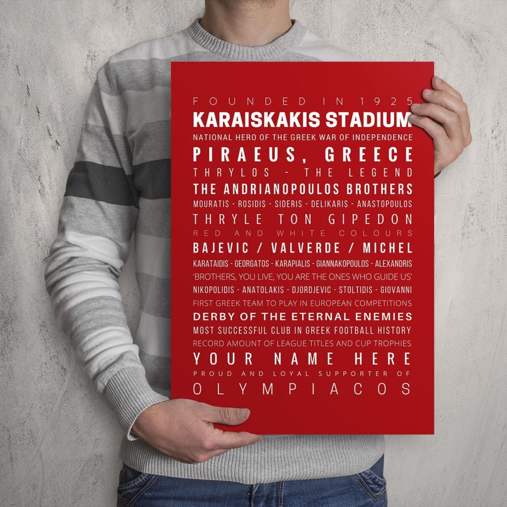 A3 - My Olympiacos FC Memories Football Print