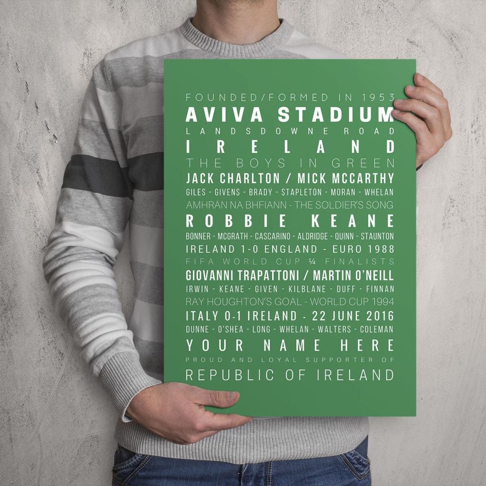 A3 - My Ireland Memories Football Print 