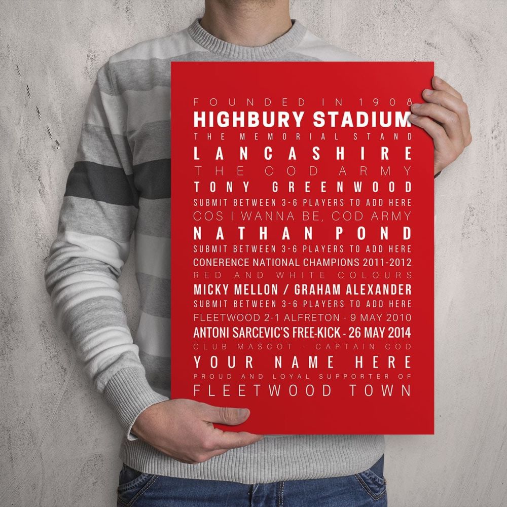 My Fleetwood Town FC Memories Football Print