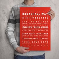 My Stevenage FC Memories Football Print