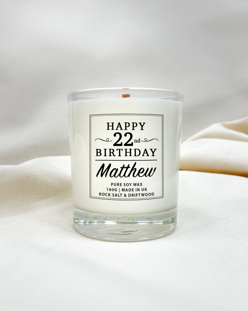 Birthday Age (Personalised Classic Soy Wax Candle)