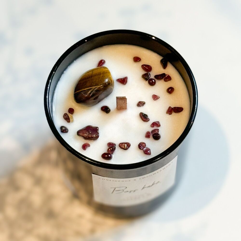 Boss Babe: Crystal Soy Wax Candle