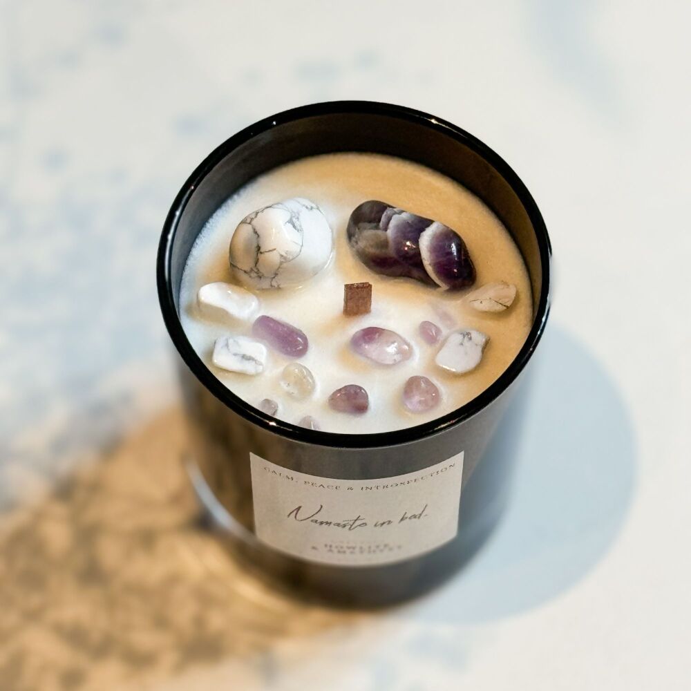 Namaste In Bed: Crystal Soy Wax Candle