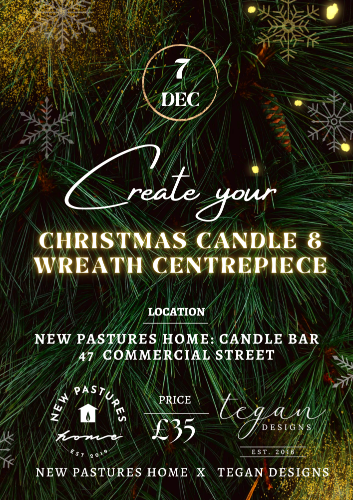 Christmas Candle & Wreath Centrepiece Experience (Saturday 7th December 2024 - 12:00pm-2:00pm)