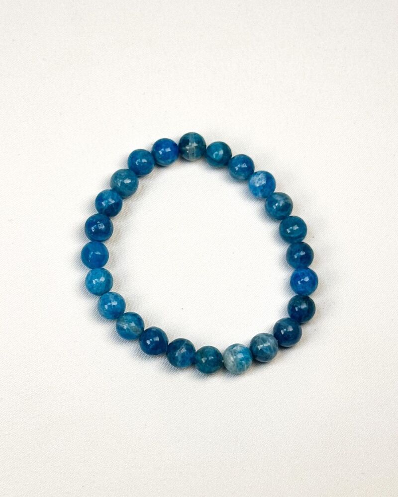 Blue Apatite Beaded Bracelet