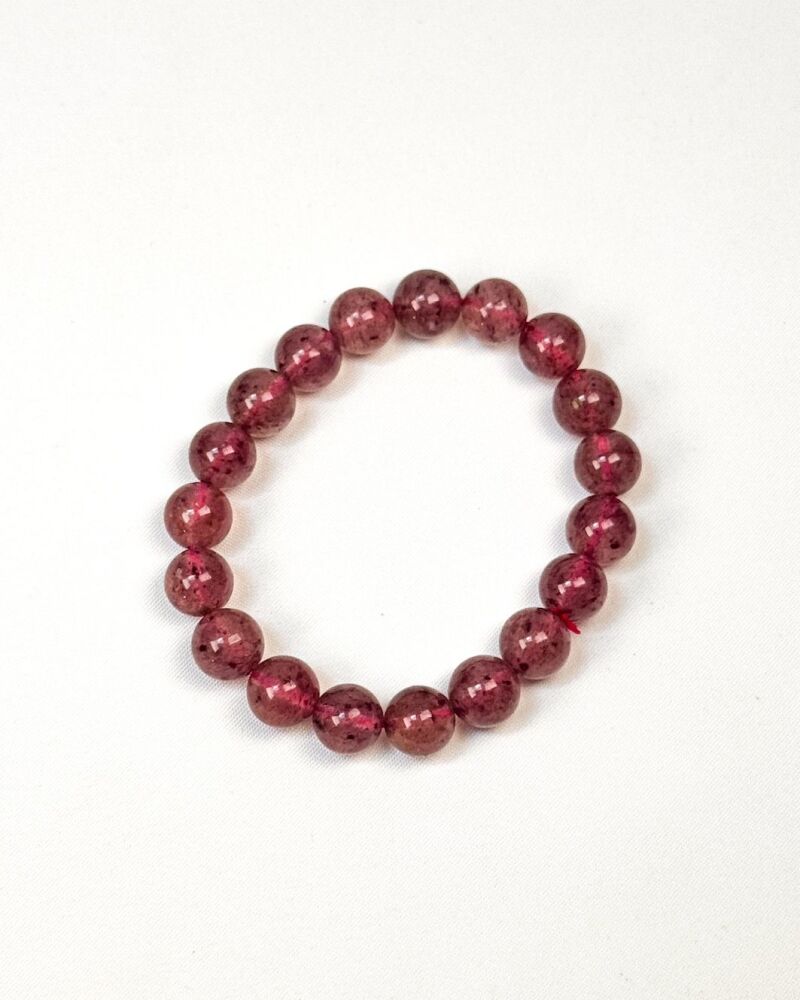 Strawberry Quartz Beaded Bracelet
