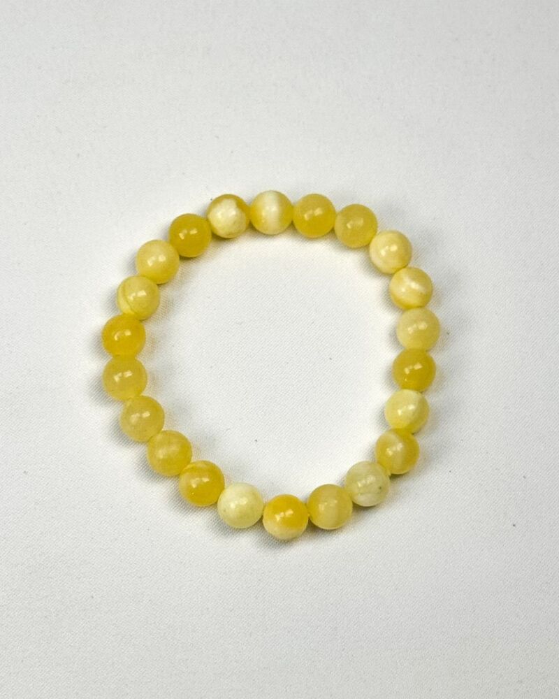 Orange Calcite Beaded Bracelet