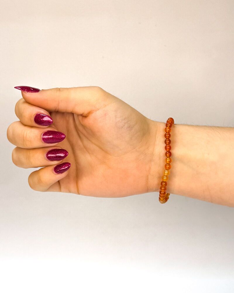 Carnelian Beaded Bracelet