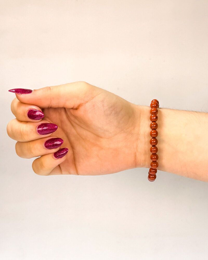 Red Jasper Beaded Bracelet