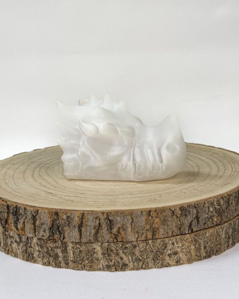 Selenite Dragon Head – Medium