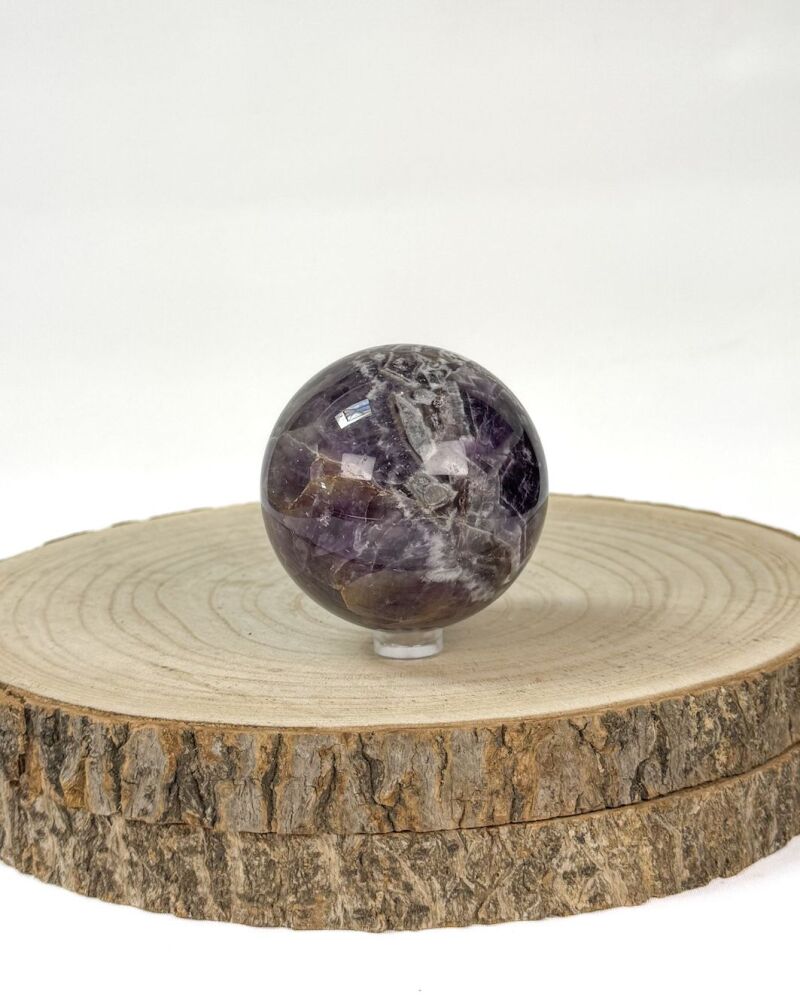 Chevron Amethyst Sphere