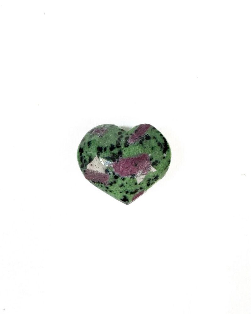 Ruby in Zoisite Heart Carving