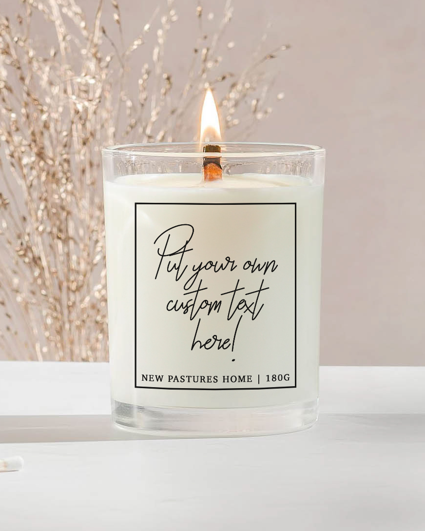 1. Custom Text Personalised Candle