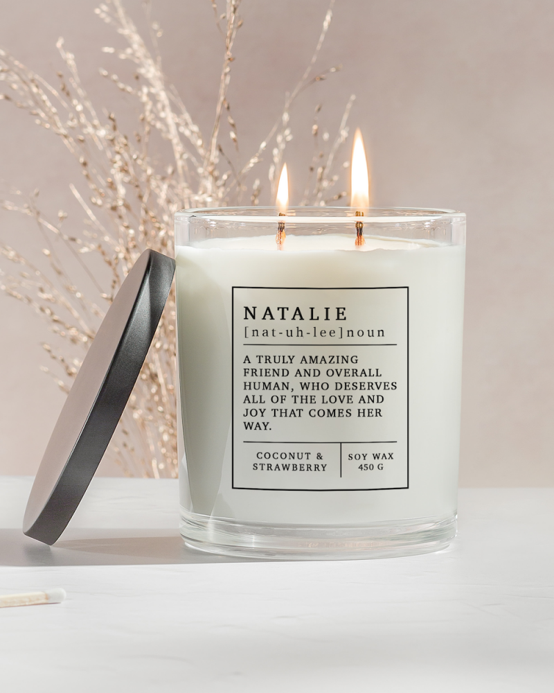 Custom Name Defintion Candle (Deluxe)