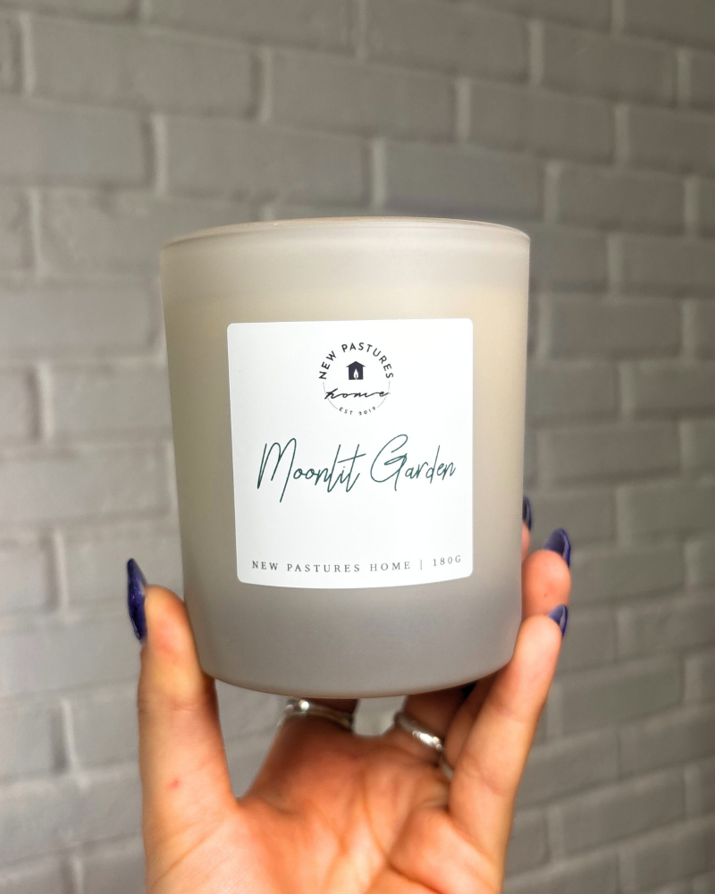 Classic Candle: Moonlit Garden (Frosted Glass)