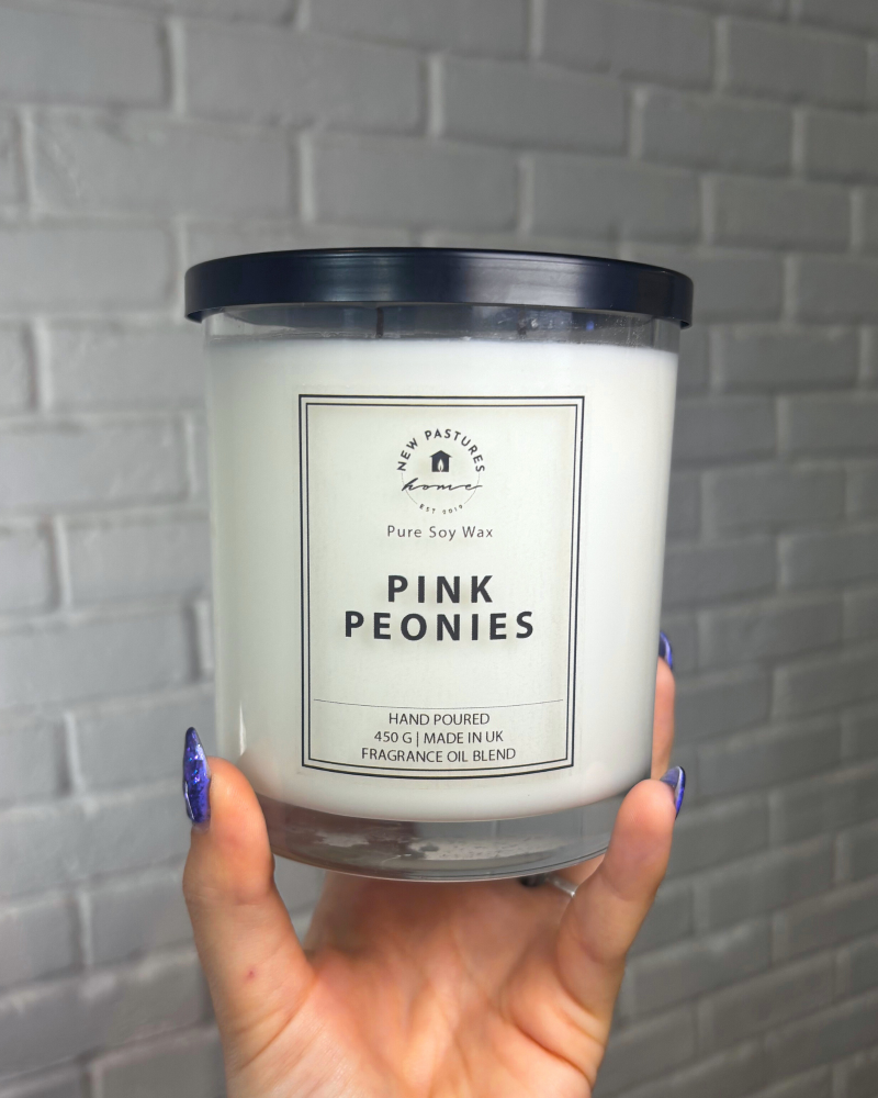 Deluxe Candle: Pink Peonies
