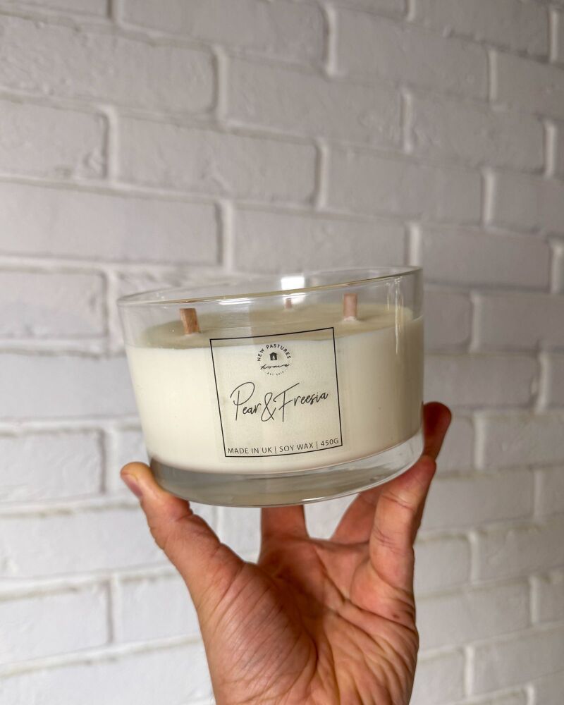 3-Wick Candle: Pear & Freesia