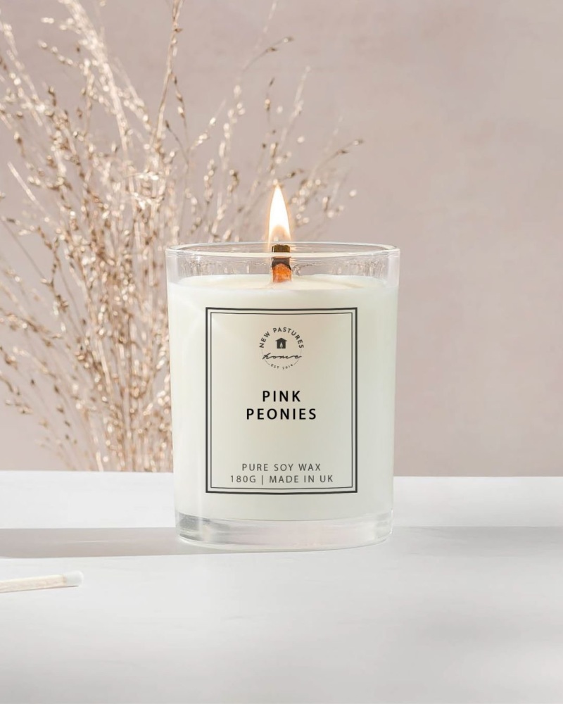 Classic Candle: Pink Peonies