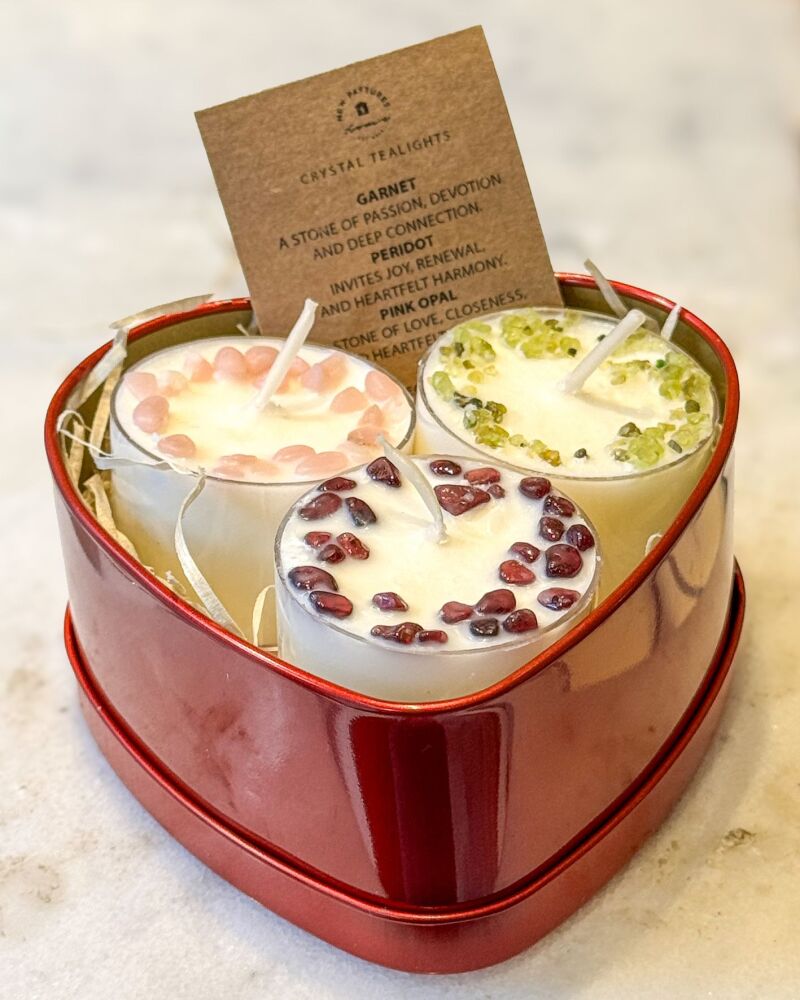 Valentine's Tealight Gift - Presented In Red Love Heart Tin