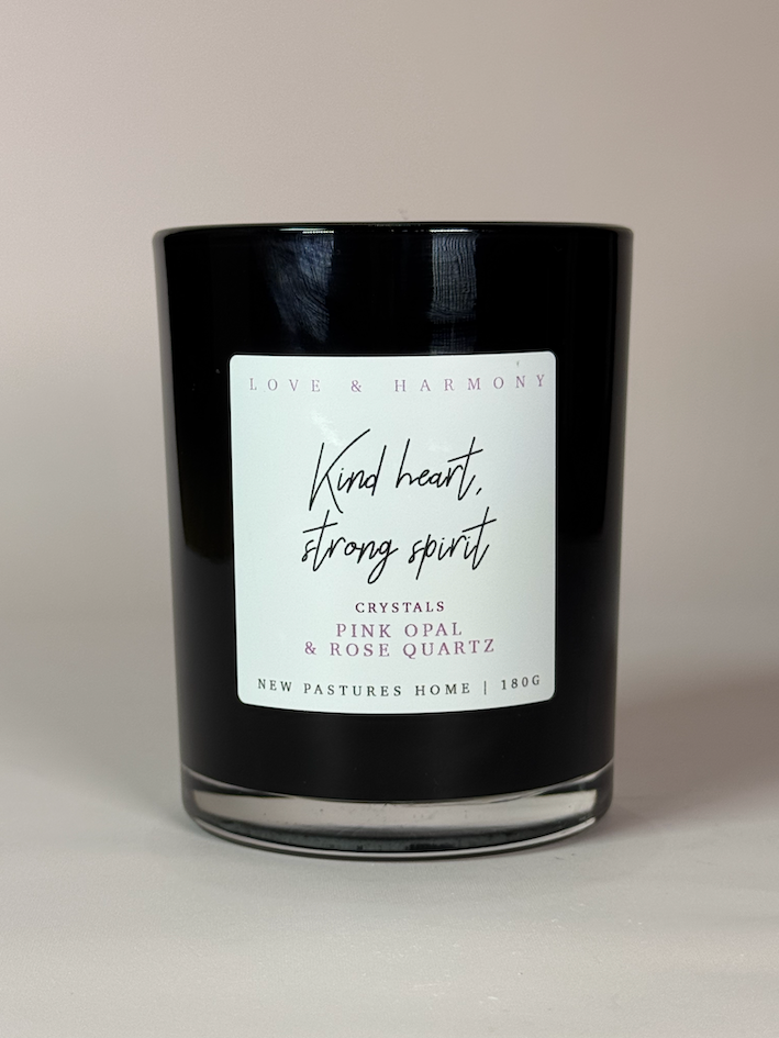 Kind Heart, Strong Spirit. Crystal Candle