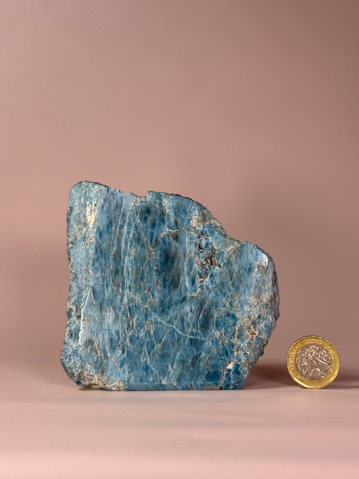 Blue Apatite Semi-Polished Freeform