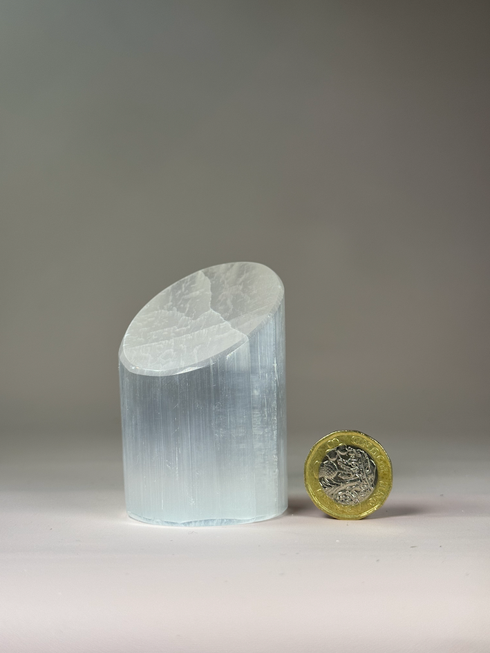 Selenite 'Lipstick' Shaped Carving